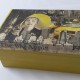 Ξύλινο κουτί σε κίτρινο χρώμα με τεχνική decoupage